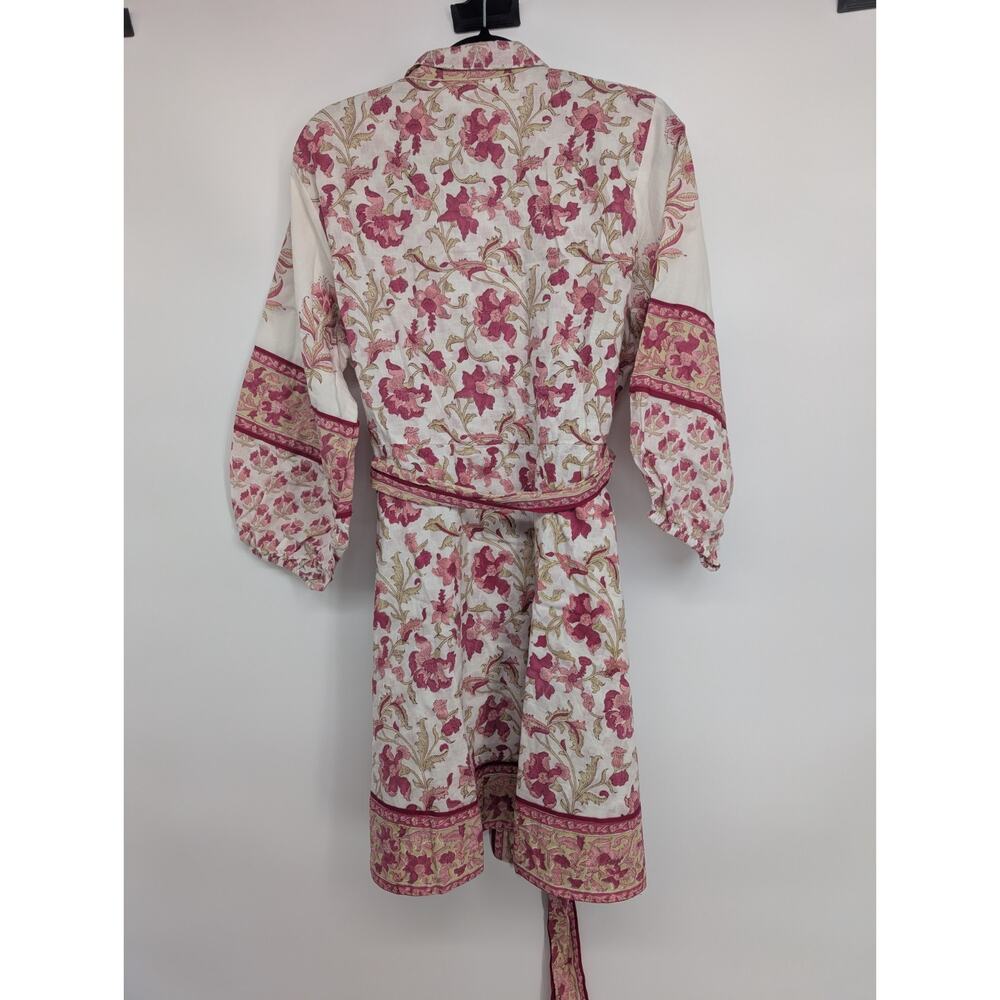 NWD Sue Sartor Long-Sleeve Flounce Mini Dress Size XL Pink Combo #MB438 - Picture 6 of 10